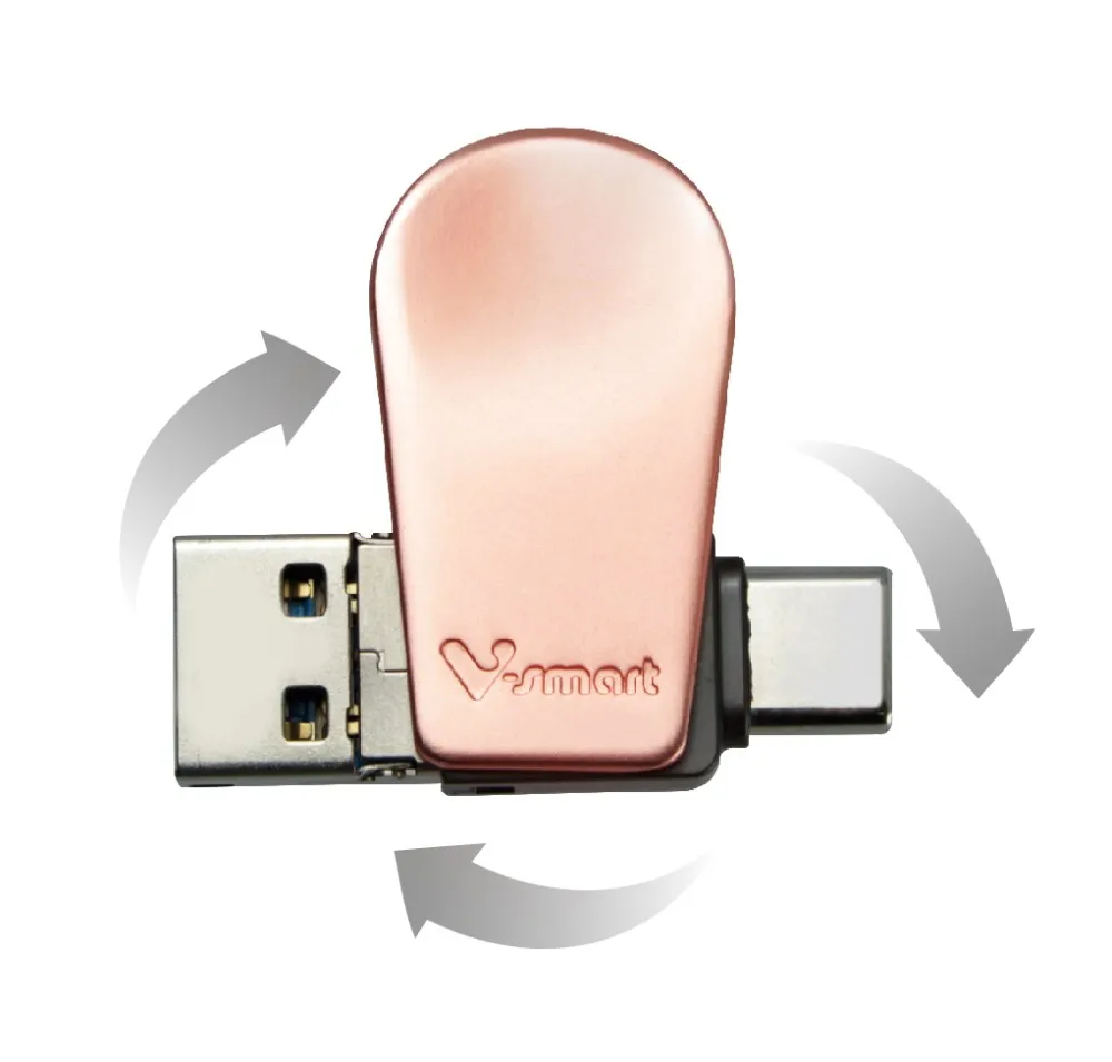 OEM металлический OTG Type C USB флэш-накопитель 16 ГБ 32 64 Гб 128