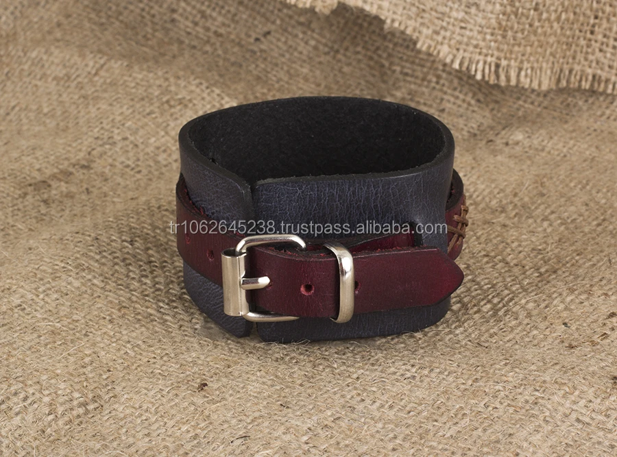 2020 trending products navy blue genuine leather bracelet from Turkey Istanbul