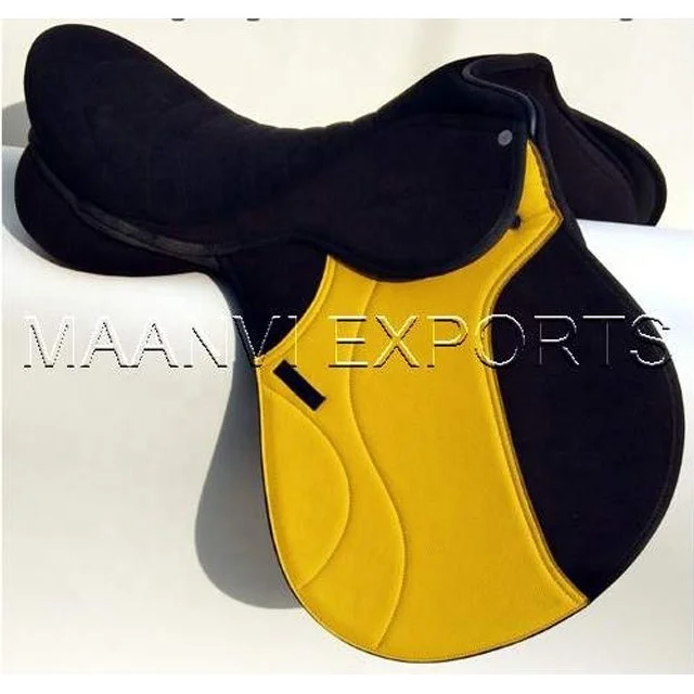 HIGH QUALITY SYNTHETIC HORSE JUMPING SADDLE WITH DETACHABLE KNEE ROLL MADE ON PLASTIC TREE / JUMPING SADDLE