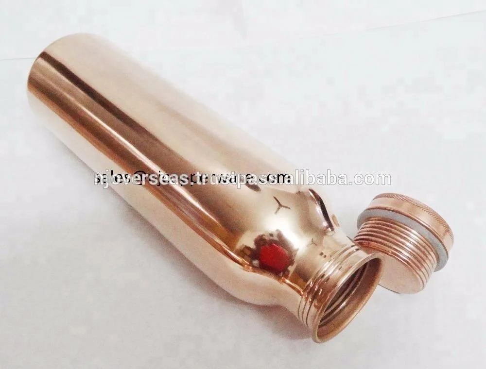 Pure Copper YOGA Water Bottle for Ayurvedic Health Benefits Leak Proof