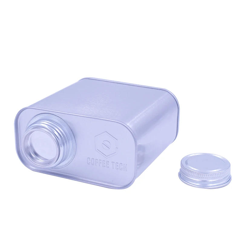 
Custom Printing Rectangle Seal Screw Caps Coffee 500ml Tin Can With Double Lid 