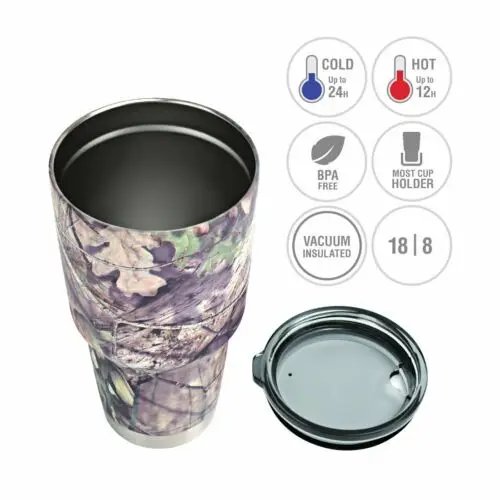 30oz Insulated Double Walled 18/8 Stainless Steel Tumbler Mug With Air Transfer Painting