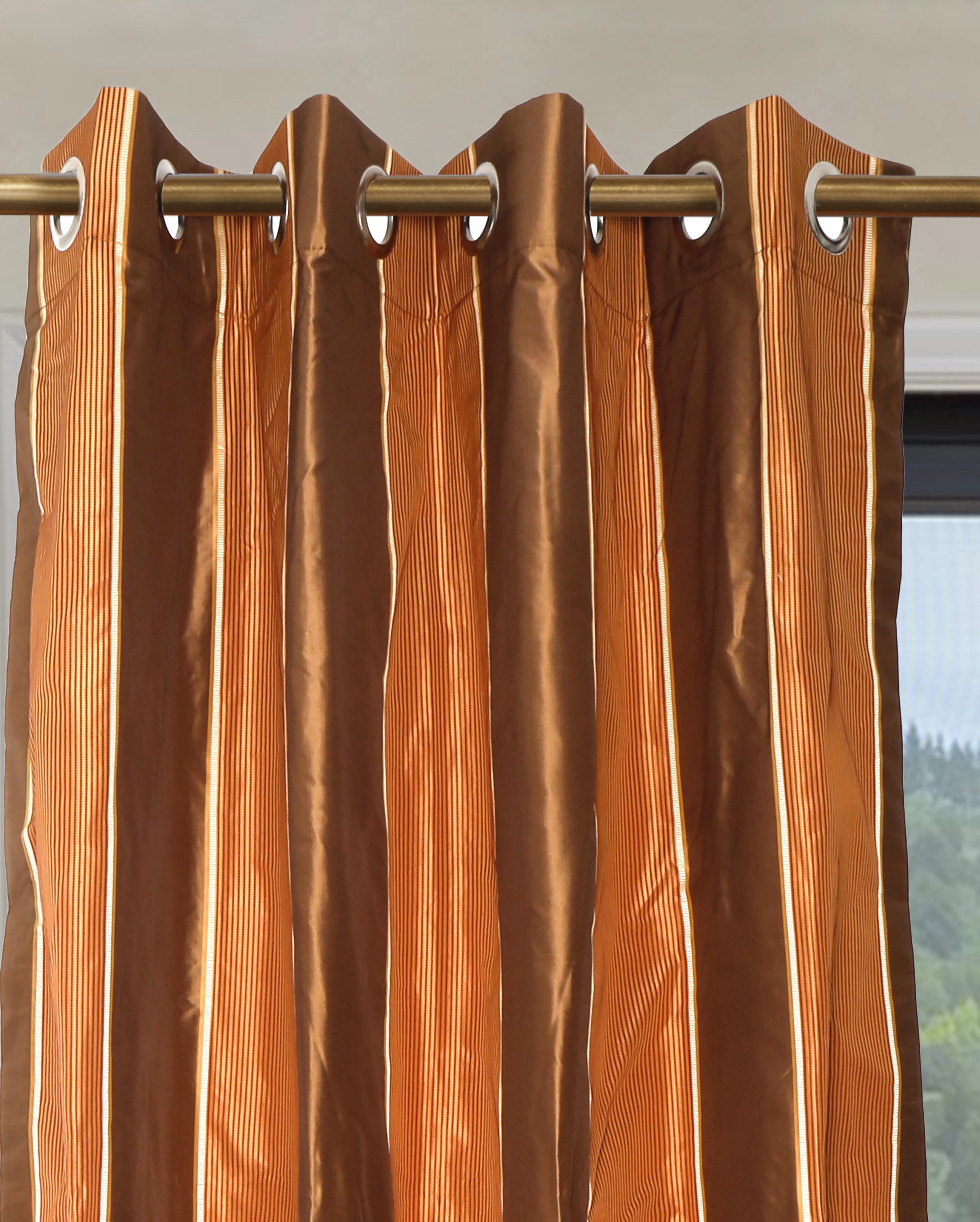 SILK GROMMET PANELS / EYELET PANELS CURTAIN