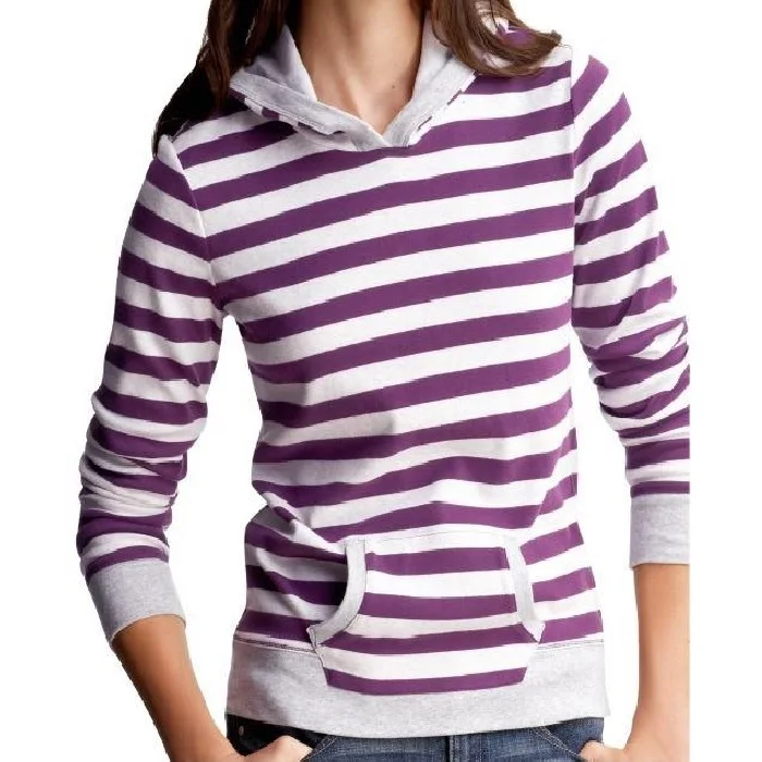 women striped  hoodies Stylish pullover hooded sweatshirt women casual elegant ladies wear hoodie clothing