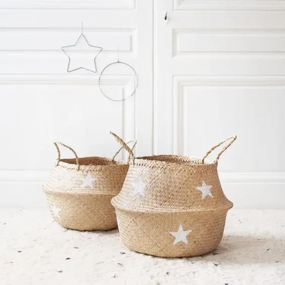 
Vietnamese factory made home storage sea-grass basket 