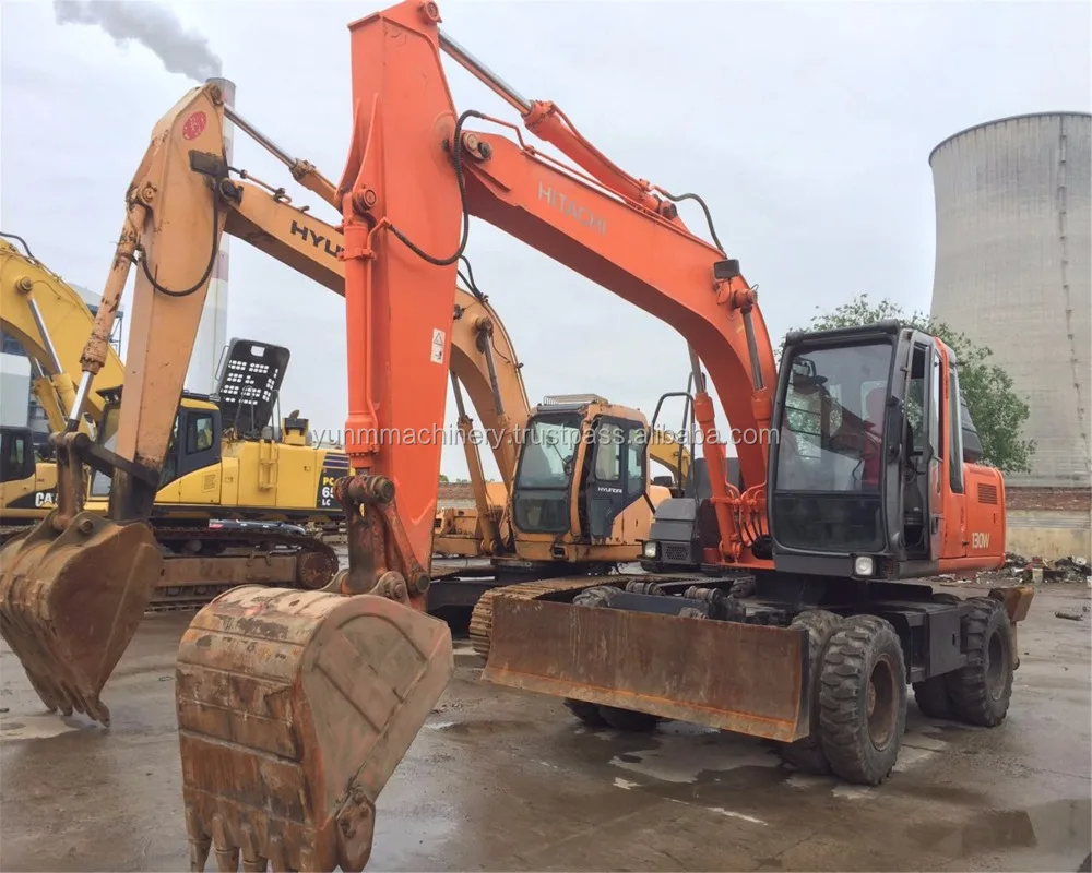 2010 Hitachi wheel excavator ZX130W, used hitachi zx130w wheel loader