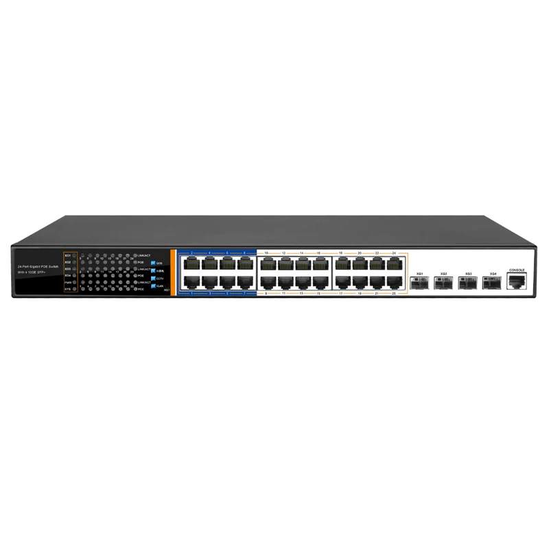 PS2024G-24 гигабитный порт управляемый PoE коммутатор VOIP коммутатор, 24 порта Уровень 2 управляемый PoE Swtich