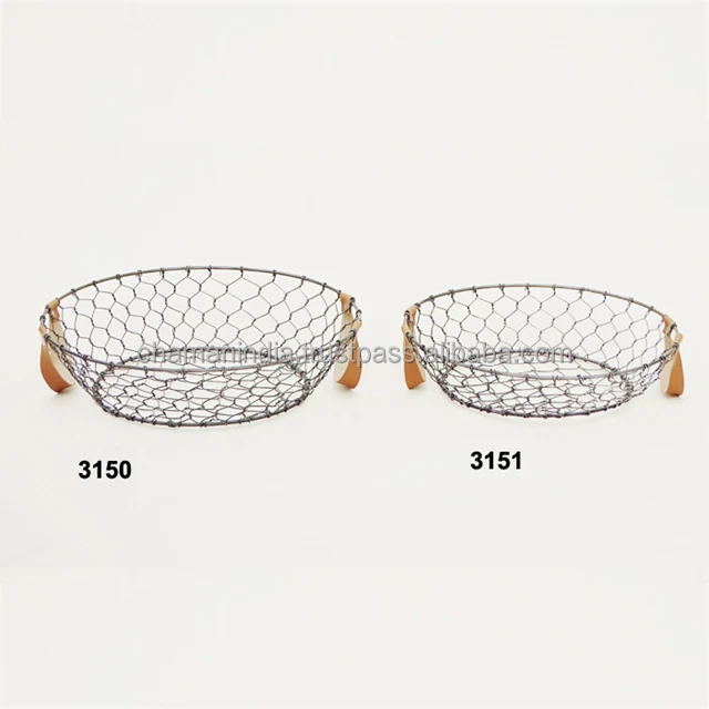 Metal Iron Chicken Wire Fruit Basket