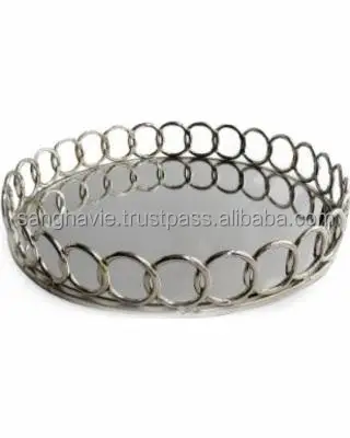 CLASSIC MIRROR AND CRYSTAL TRAY