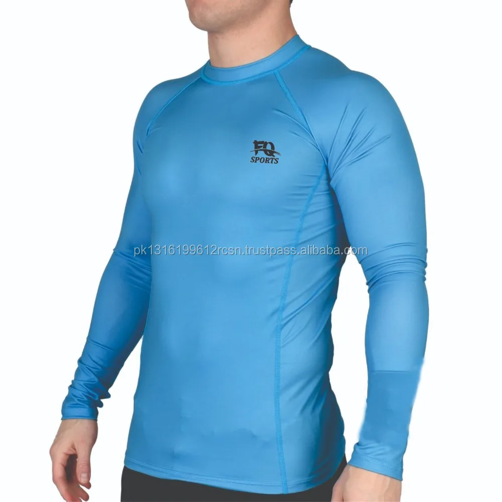 
Sky Blue BJJ Rash Guard / Rash Guard Manufacturers / Silicon Printed Rash Guard 
