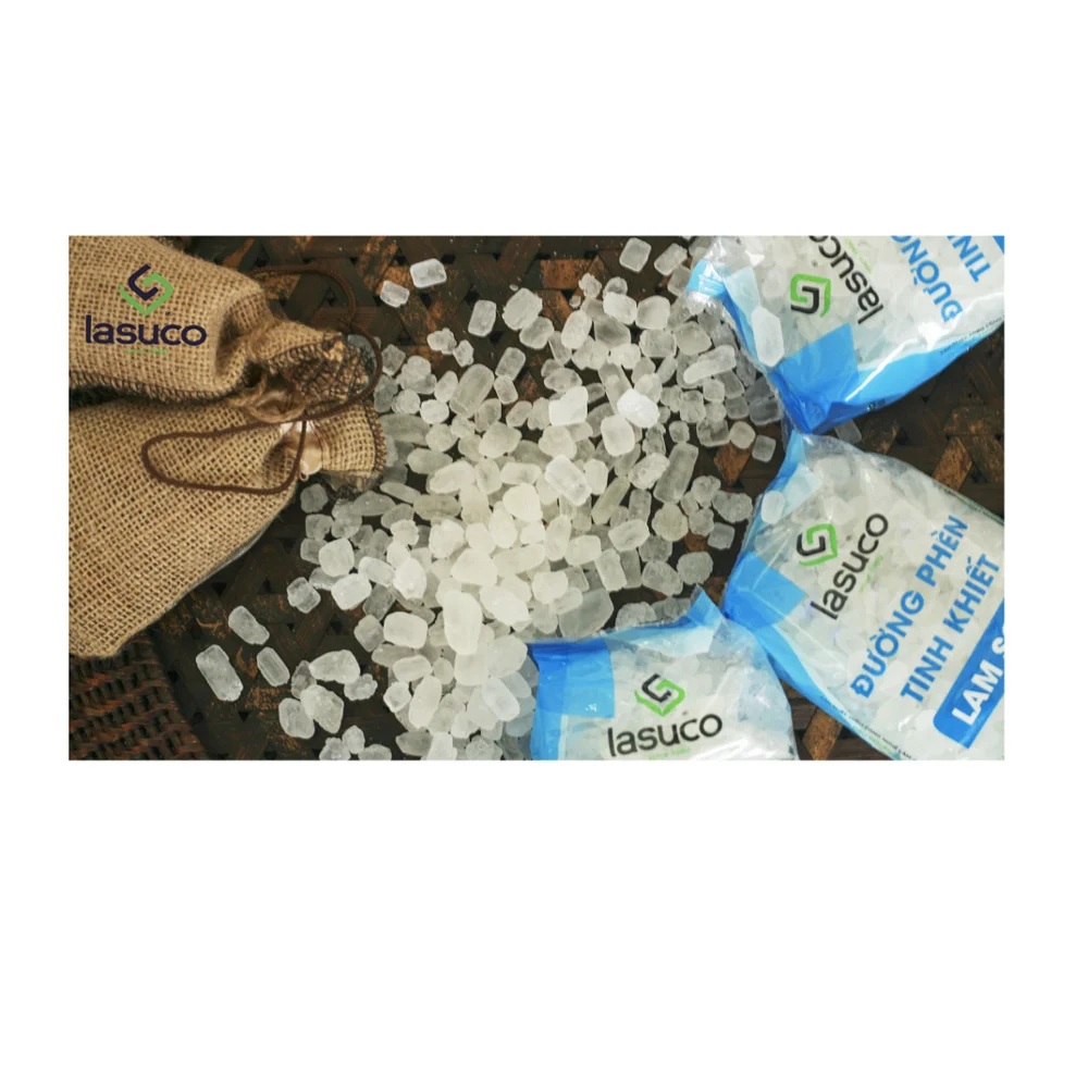 Хрустальный каменный сахар (Lasuco), 500 г, пакетик, Рафинированный каменный сахар icumsa 45, сахарные ингредиенты для приготовления пищи и обеда