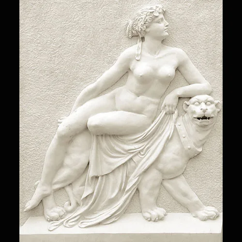 Marble Carving Nude Female Figure Sculpture Wall Art Relief