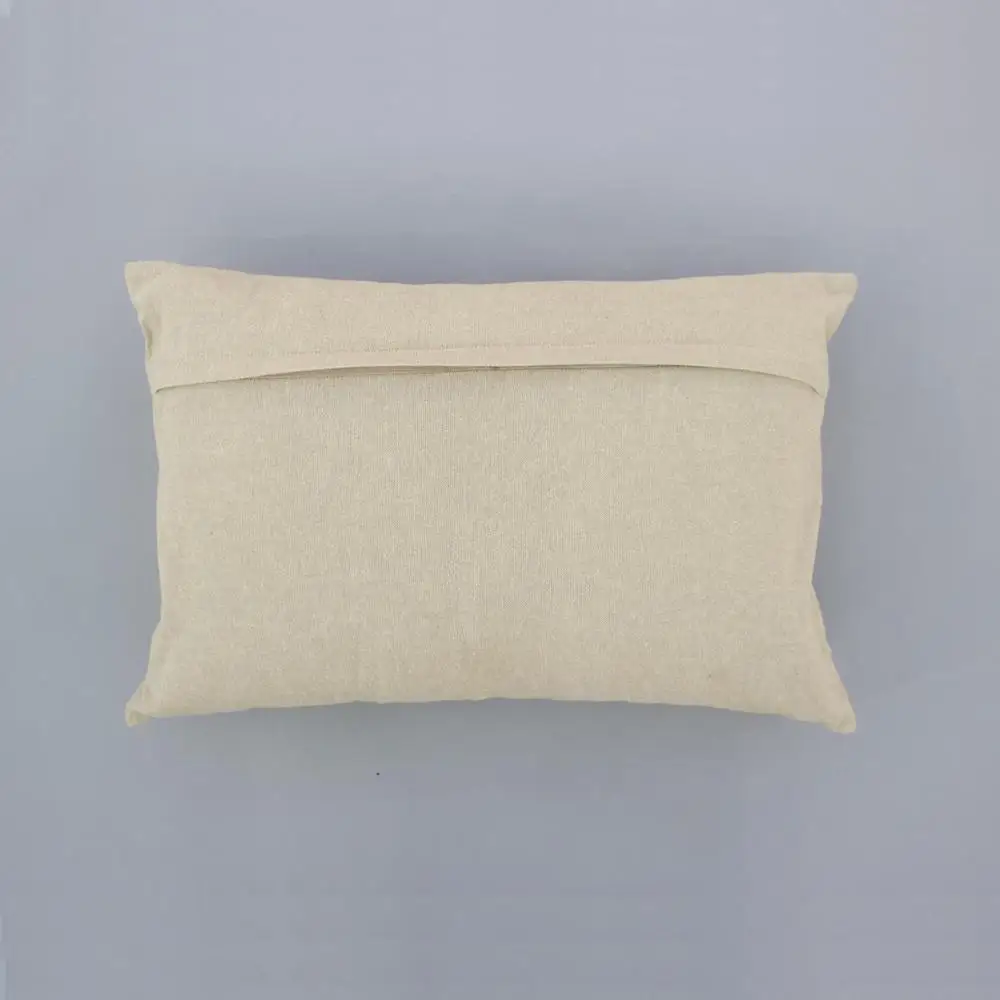 Lumbar Embroidered throw Decorative Boho Bed Sofa Rectangular  20X30 CM Pillow cover