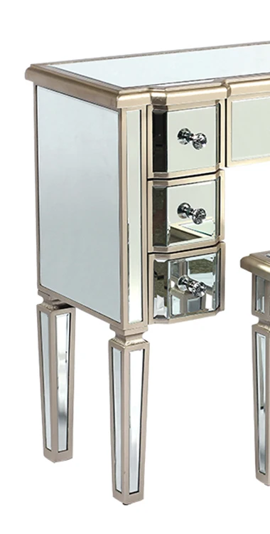 FYTCH Manufacture Modern Silver Edge Mirrored Furniture For Bedroom With 7 Drawers