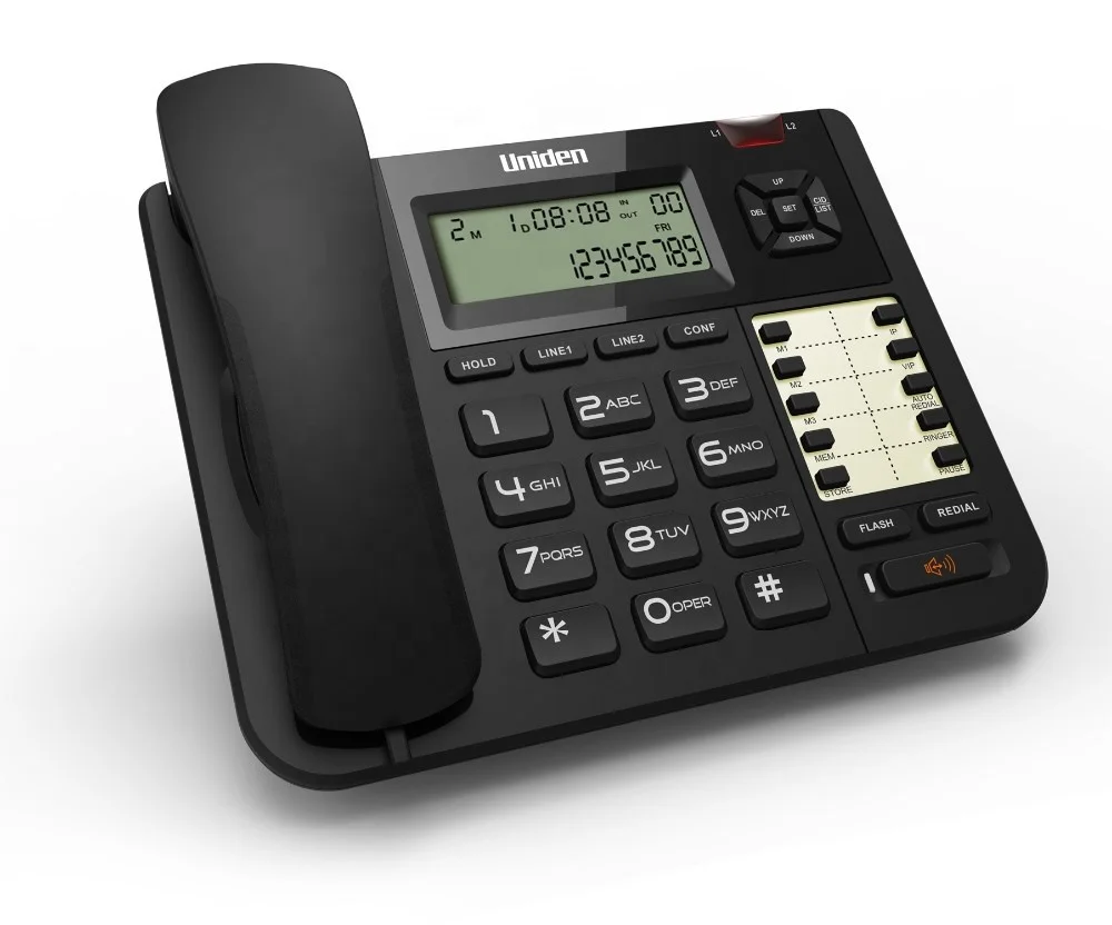 UNIDEN AT8502 2-lines Telephone 3 Direct Memory High Quality Speakerphone 3 Way Conference    business phone corded phone
