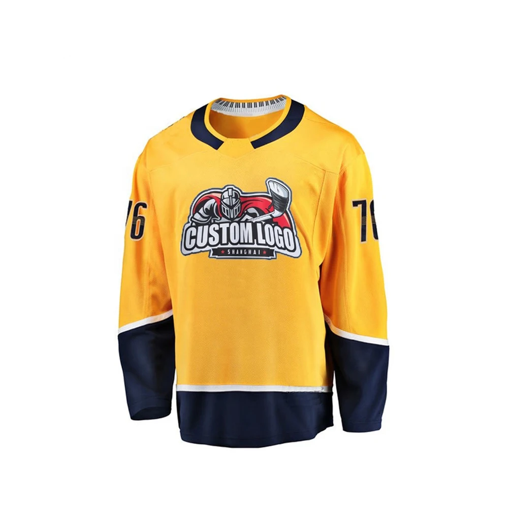 Wholesale High Quality Custom Logo Printing Cheap Price Round Neck Half Sleeves Ice Hockey Uniform Sets