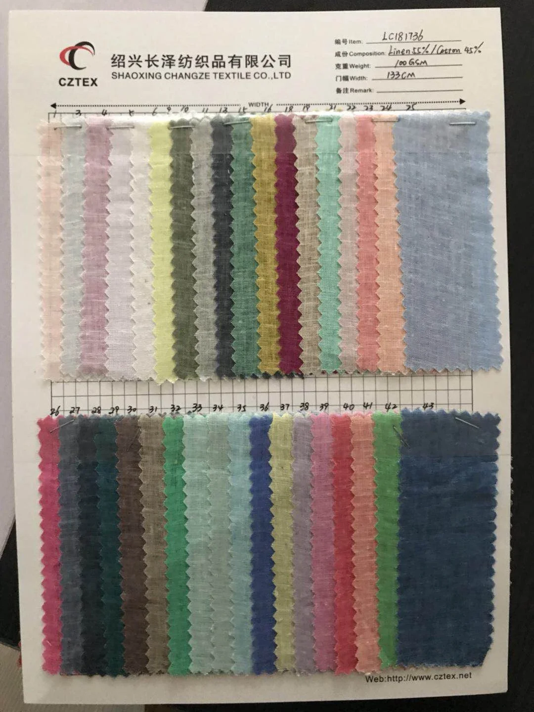 Льняная хлопчатобумажная Поплиновая ткань с принтом