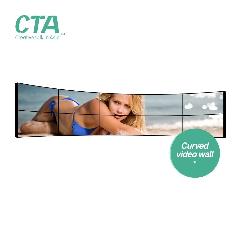 Fashion design LED curved video wall screen panel 1x3 2x2 4x6 with controller