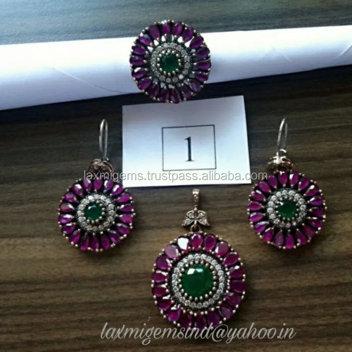 CZ Beautifully Jewelry Indian wholesale necklace jewelry