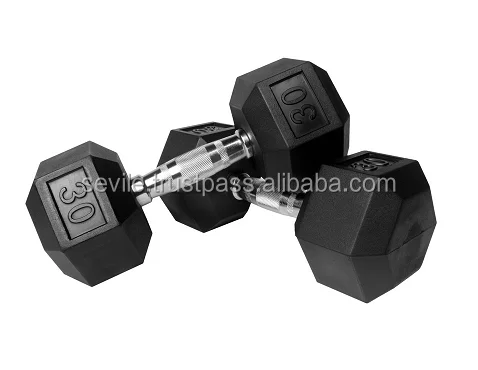 
Crossfit Rubber Coated Hexagonal Dumbbell Set 