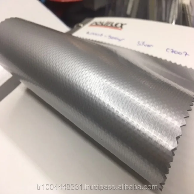 610g Single Sided Lacquer 1000D Silver PVC Tarpaulin