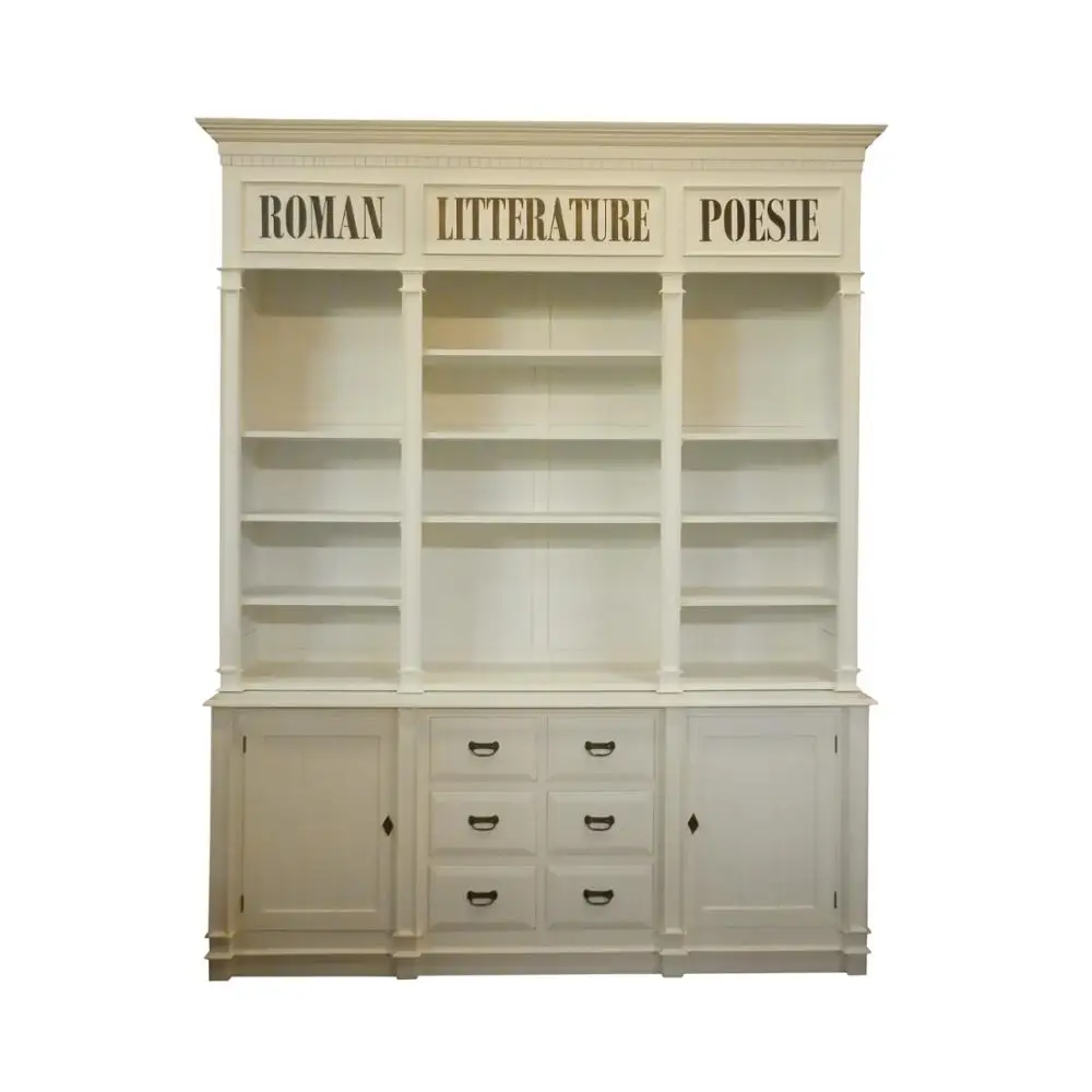 Bookcase french furniture country made from mahogany wood made by Dwira Jepara Furniture indonesia