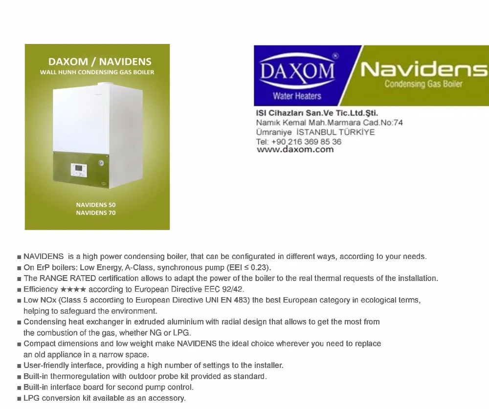 Wall mounted Condensing Gas Boiler 125 kW