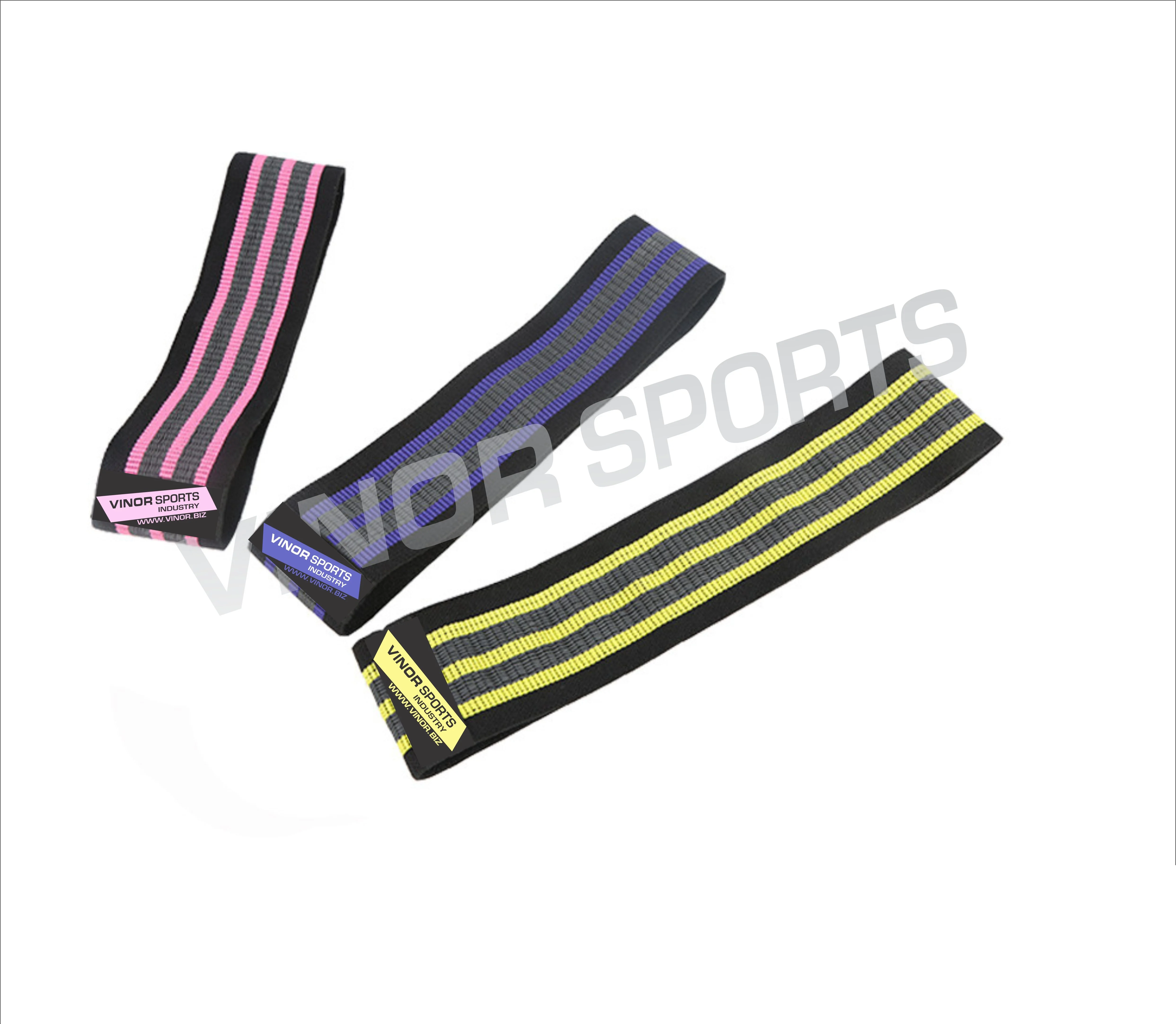 Booty Resistance Bands Set 3 Pack Glute Exercise Bands Hip Exercise Band manufacturer vinor Sports Industry