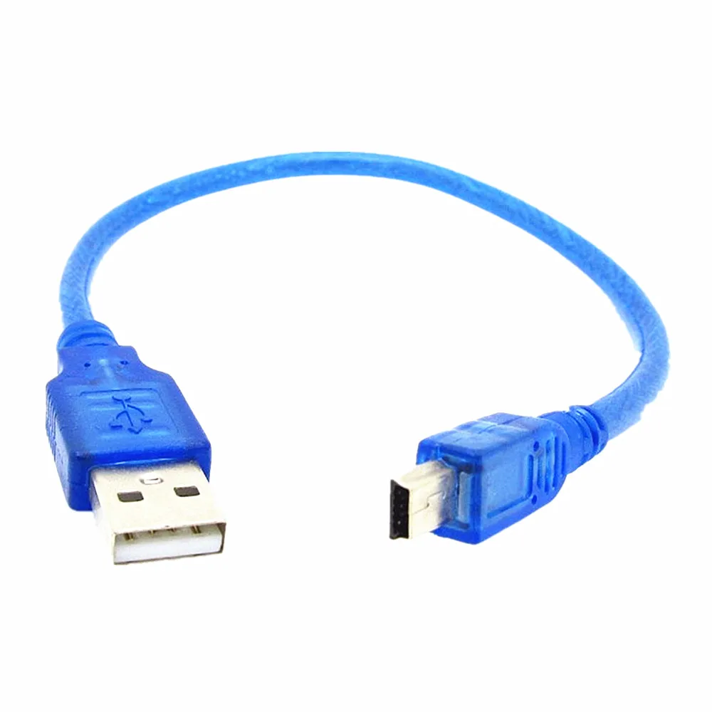 30 см короткий мини USB 2,0 A папа к B 5 Pin папа ПК кабель для зарядки и передачи данных свинцовый шнур