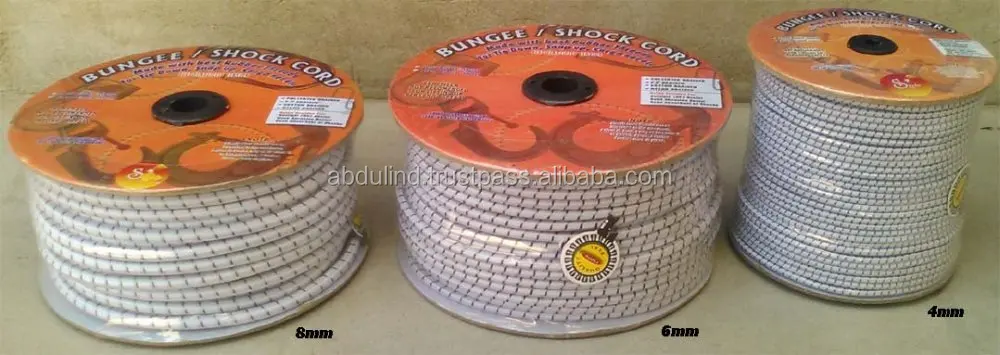 Elastic Bungee Rope / Shock Cord, Bungee Cord, Jump Rope (2mm to 16mm)