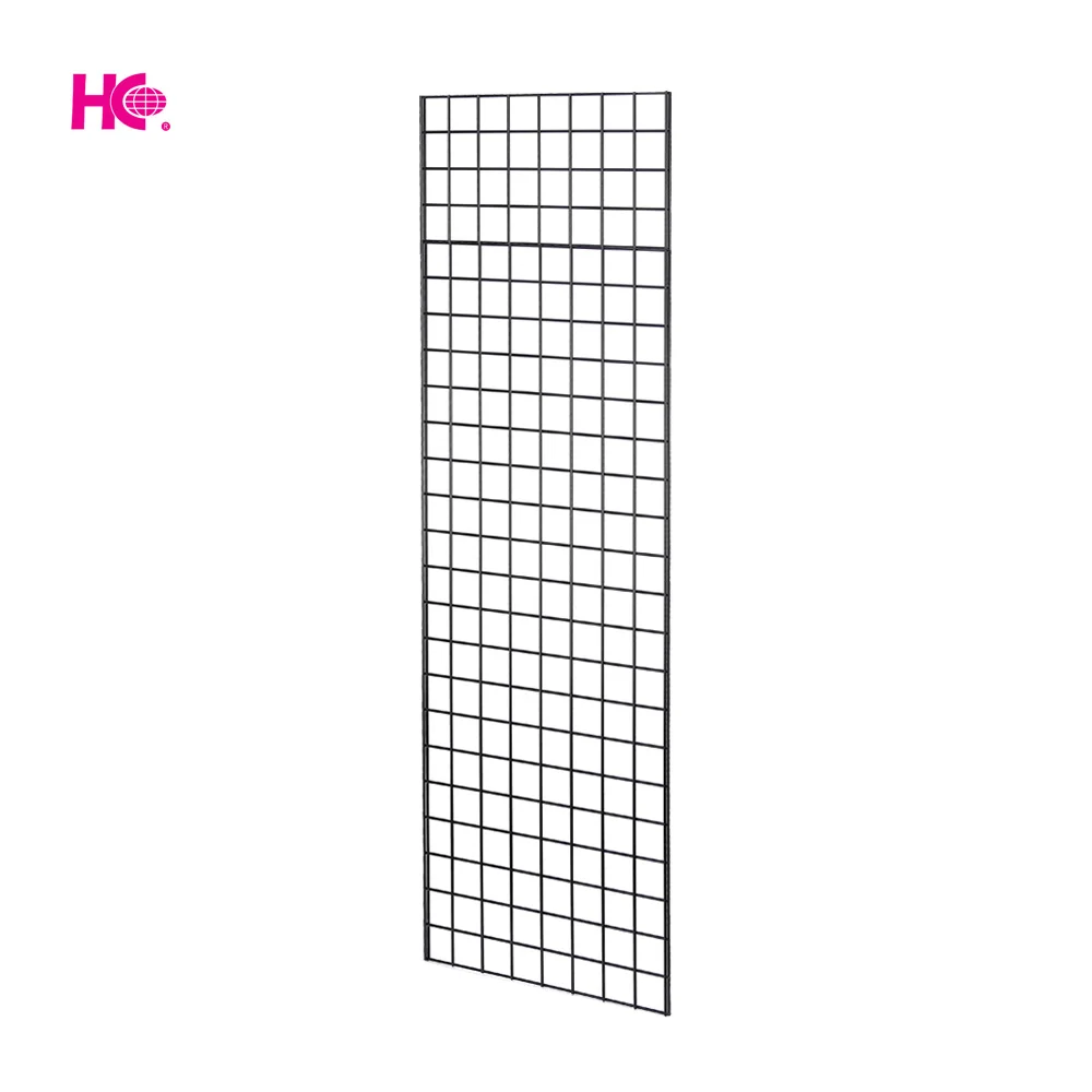 Black grid mesh metal wire advertising display rack