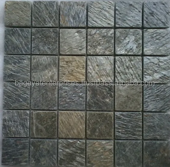 Deoli Green Slate Stone Mosaic Tile