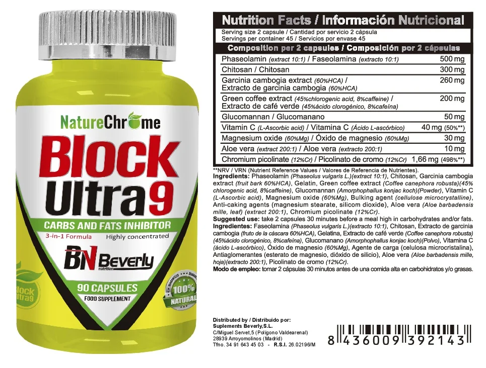 
Block Ultra the king of fat blockers. Bottle with 90 vegetal caps. Digestion, Absorption and Metabolism 