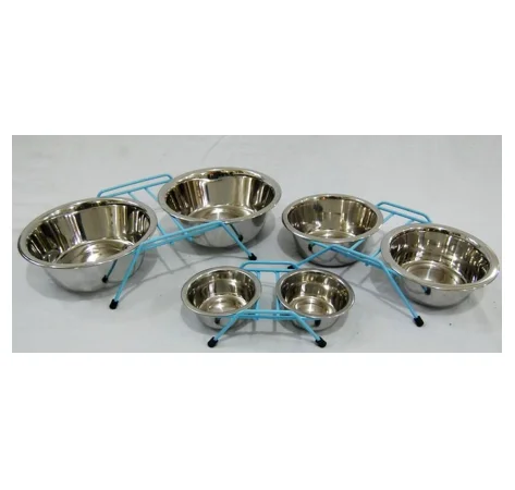 Classic Stainless Steel  bowl set with adjustable Stand for dogs  Design Cheap Wholesale for Hotel Restaurant Home Metal Bowls