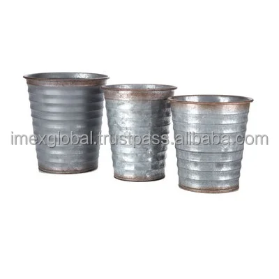 Golden Finishes Flower Pots & Planters Garden Flower Pots & Planter Plant Pot Planter + Plant Liner Metal Flowerpot Stands Iron