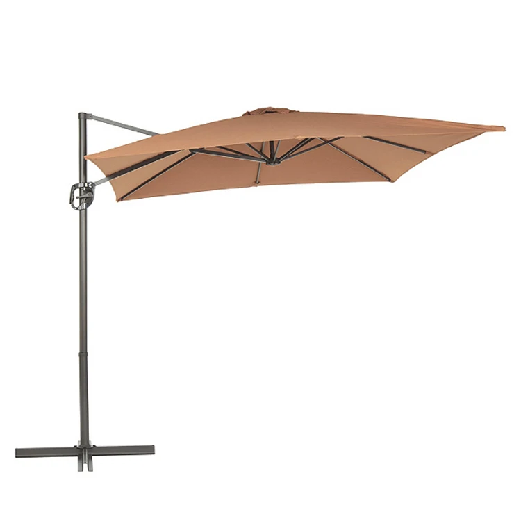 Garden 360 Degree Rotation Steel Pole Parts Square Outdoor Hanging Umbrella
