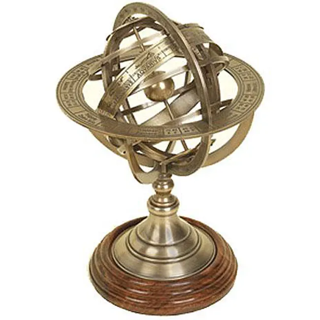 brass nautical globe