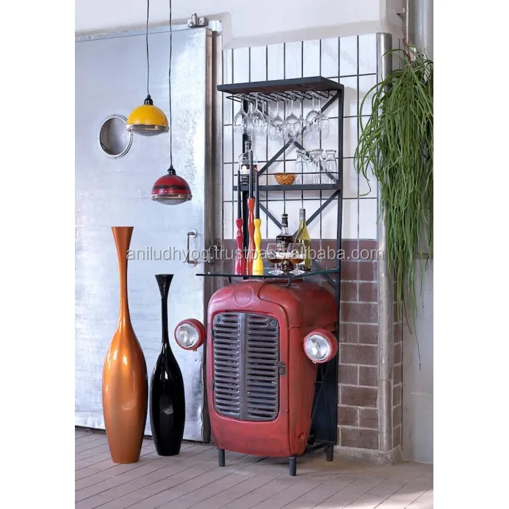 Промышленный винтажный шкаф-трактор/Промышленный барный блок/Промышленный трактор барная мебель/барный