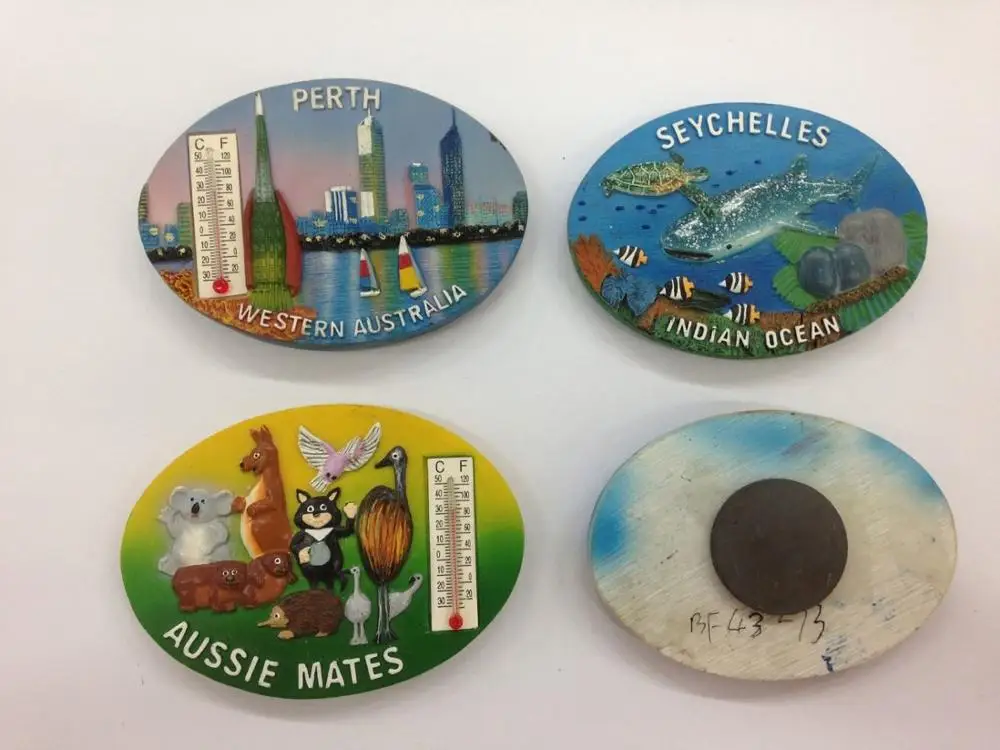 Australia souvenir gift Factory cheap custom Polyresin 3d  fridge magnet