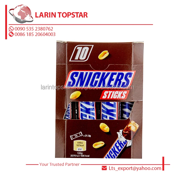Snickers Chocolate Peanut Caramel Sticks 10 Pieces 215g