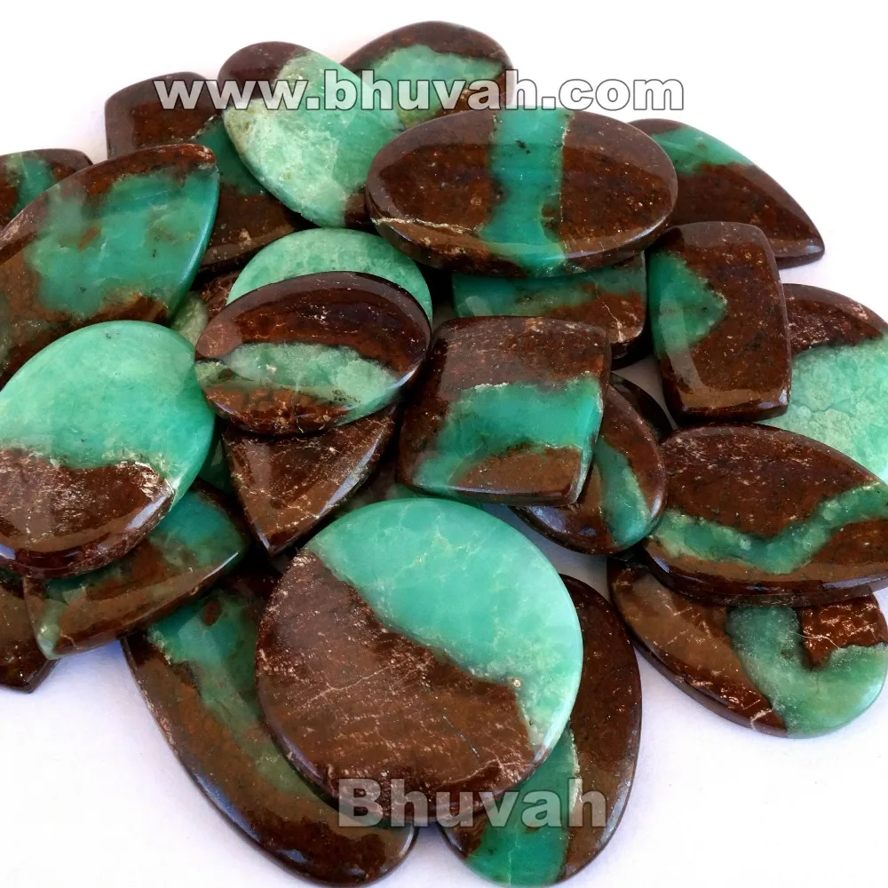 boulder chrysoprase stone gemstone cabochon