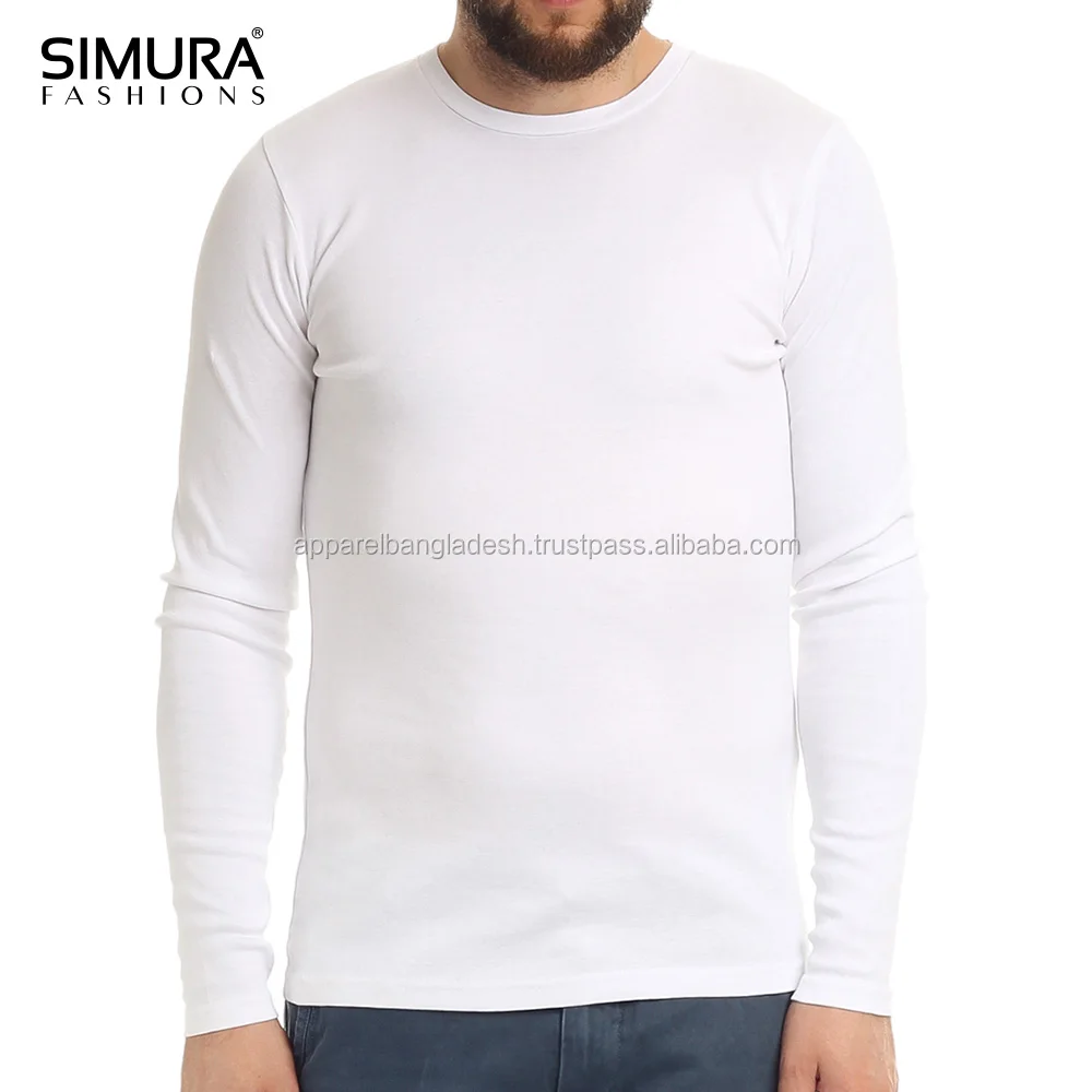 
 Мужская футболка с длинным рукавом, из 100% хлопка  