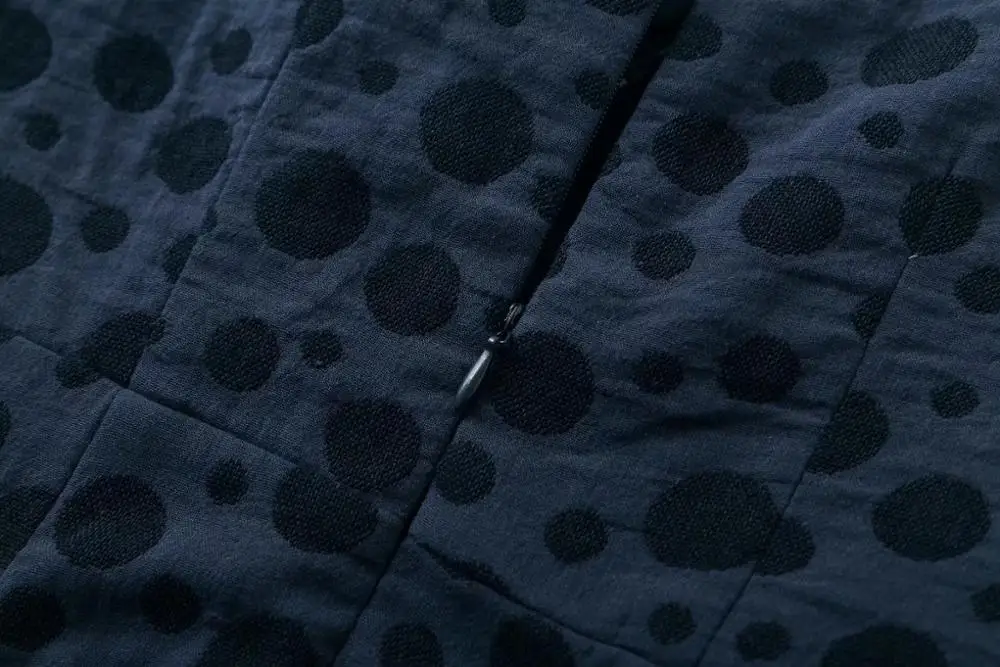 Folds decorate solid color straight collar stitching slim ruffle dress women