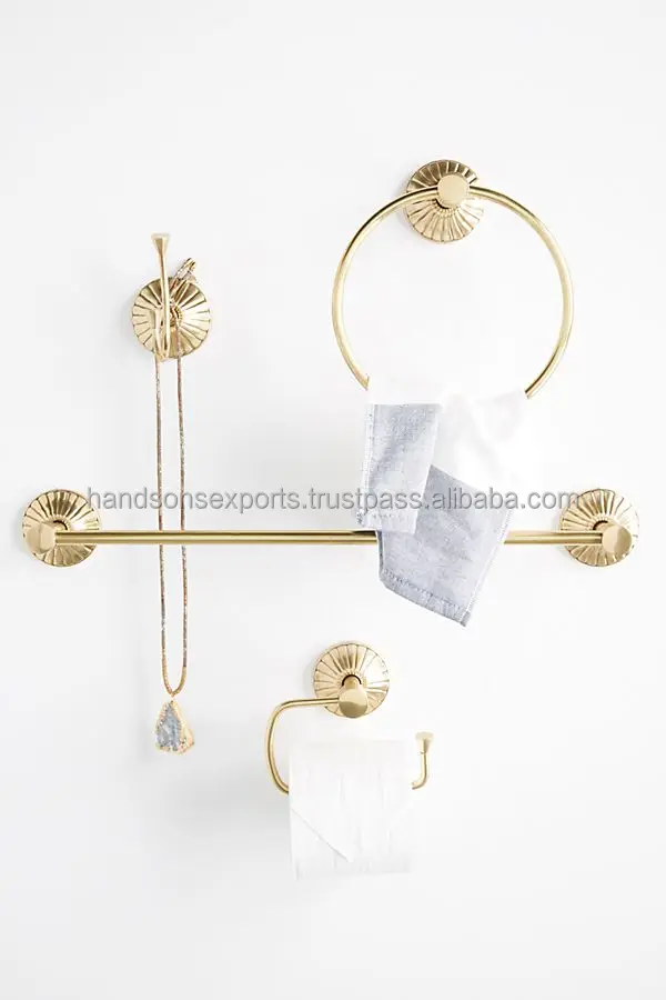 Modern Design Metal Fancy Towel Rod Bathroom Accessories Wall Mounted Towel Bar For Home Kitchen Hotels Bathroom Bulk Quantity