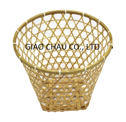 Крутая плетеная натуральная бамбуковая корзина для белья