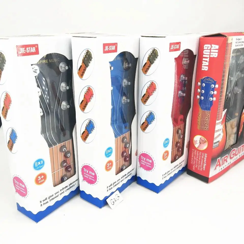 Новые игрушки для воздушной гитары, пластиковая детская Миниатюрная игрушка, музыкальный инструмент, гитара с инфракрасным излучением