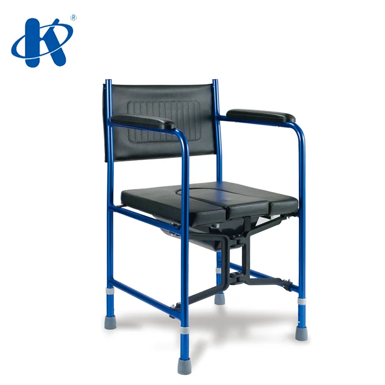 human patient handicap toilet chair Folding Powder Coated Steel Commode Chair KY815