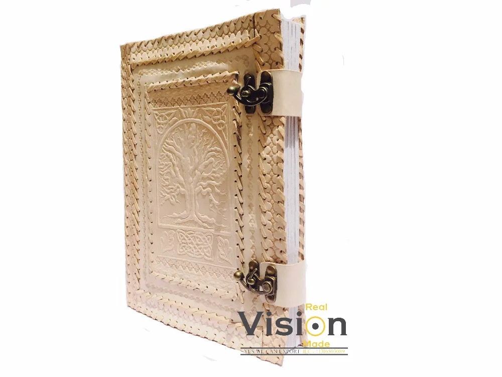 indian handmade genuine vintage buff leather journal notebook planner organiser diary