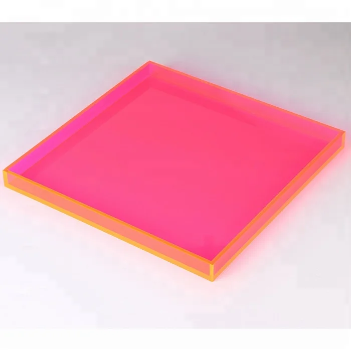 Прозрачный акриловый двойной поднос с буквами элегантный недорогой высококачественный глянцевым покрытием оптовая