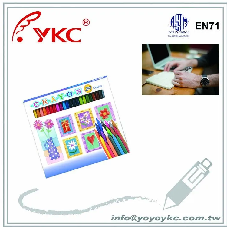 
PF0240 Non toxic Plastic crayon 24 colors plastic crayon 